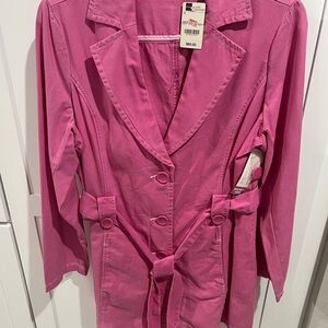 Mixit  Pink Trench Jean Coat